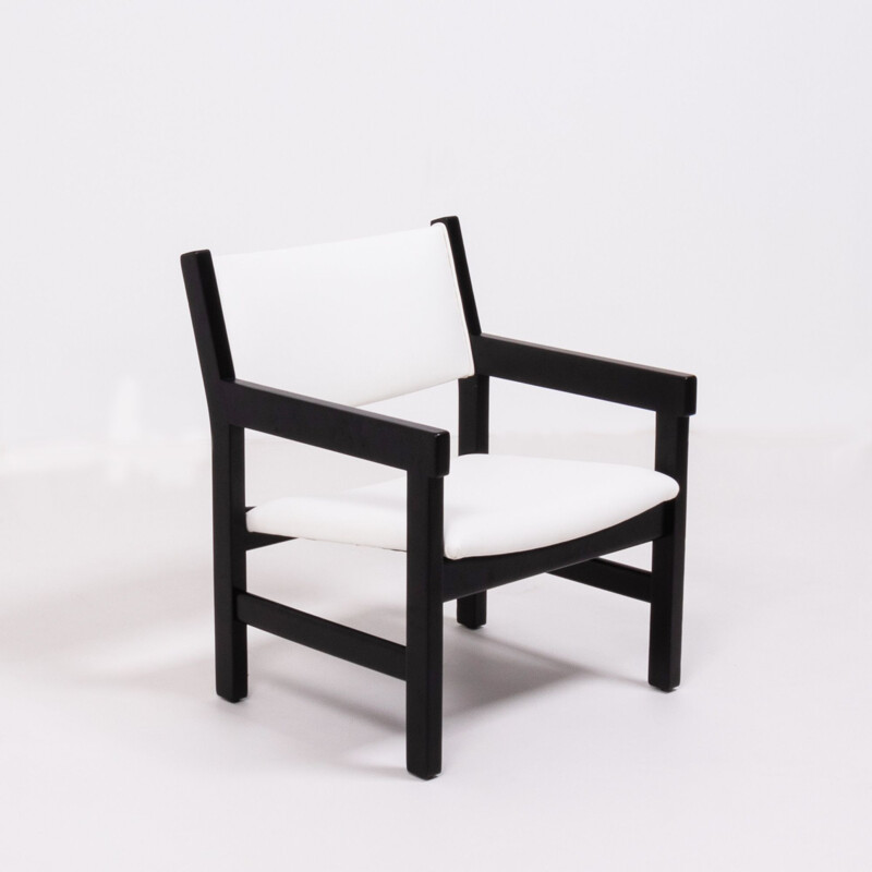 Set aus 6 Vintage-Stühlen in Weiß von Hans Wegner für GETAMA