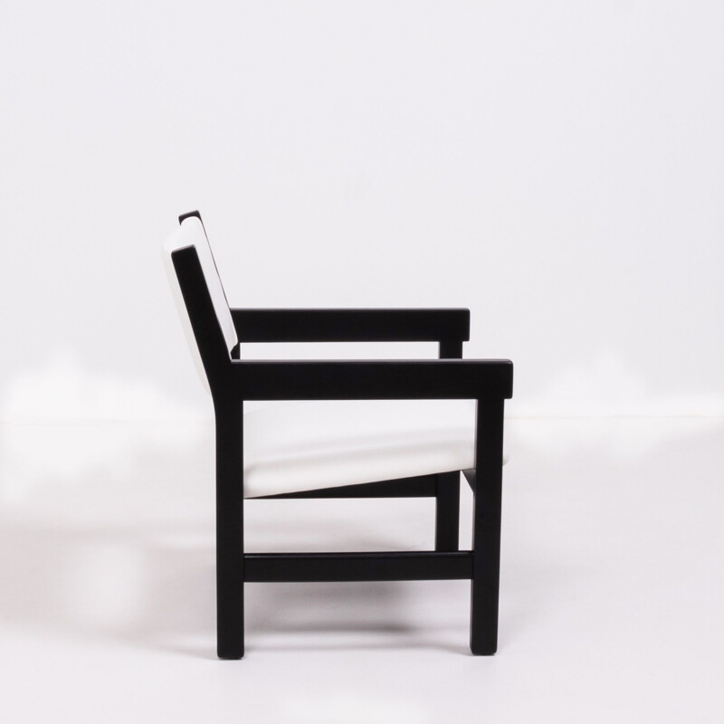 Set van 6 vintage stoelen in wit van Hans Wegner voor GETAMA