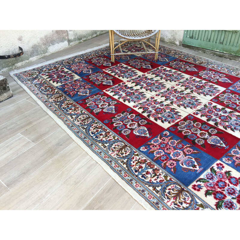 Tapis vintage Mood en velours de laine sur fondation de coton, Iran
