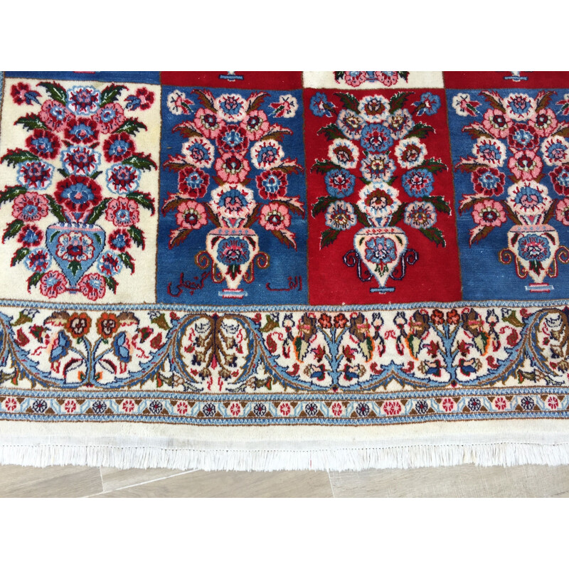 Tapis vintage Mood en velours de laine sur fondation de coton, Iran