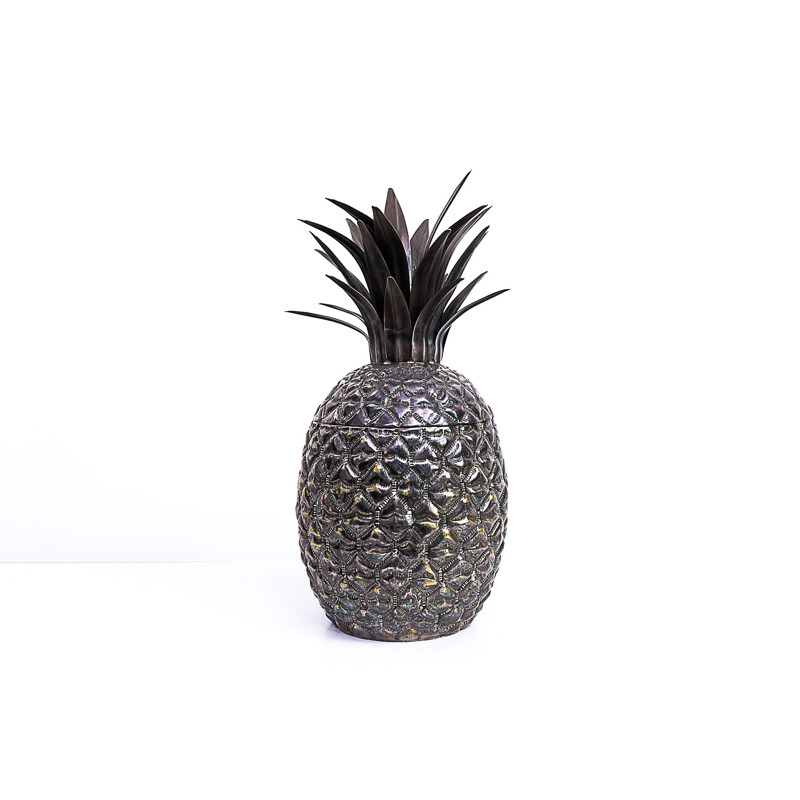 Vintage silver plated pineapple ice bucket by Teghini Firenze