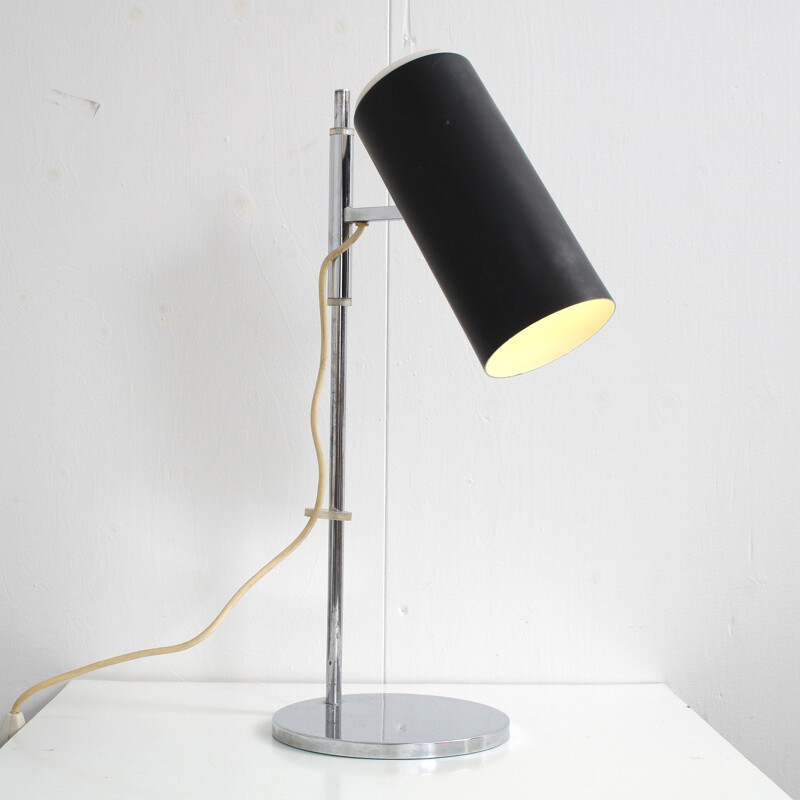 Vintage black lacquered metal desk lamp by Cosack, Germany 1960s