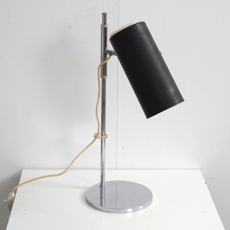 Vintage black lacquered metal desk lamp by Cosack, Germany 1960s