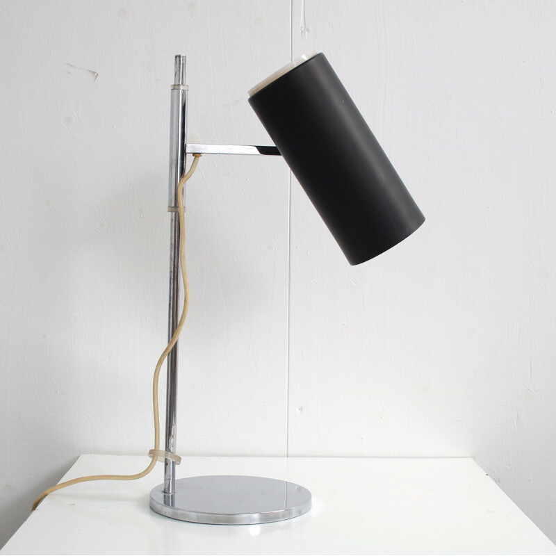 Vintage black lacquered metal desk lamp by Cosack, Germany 1960s