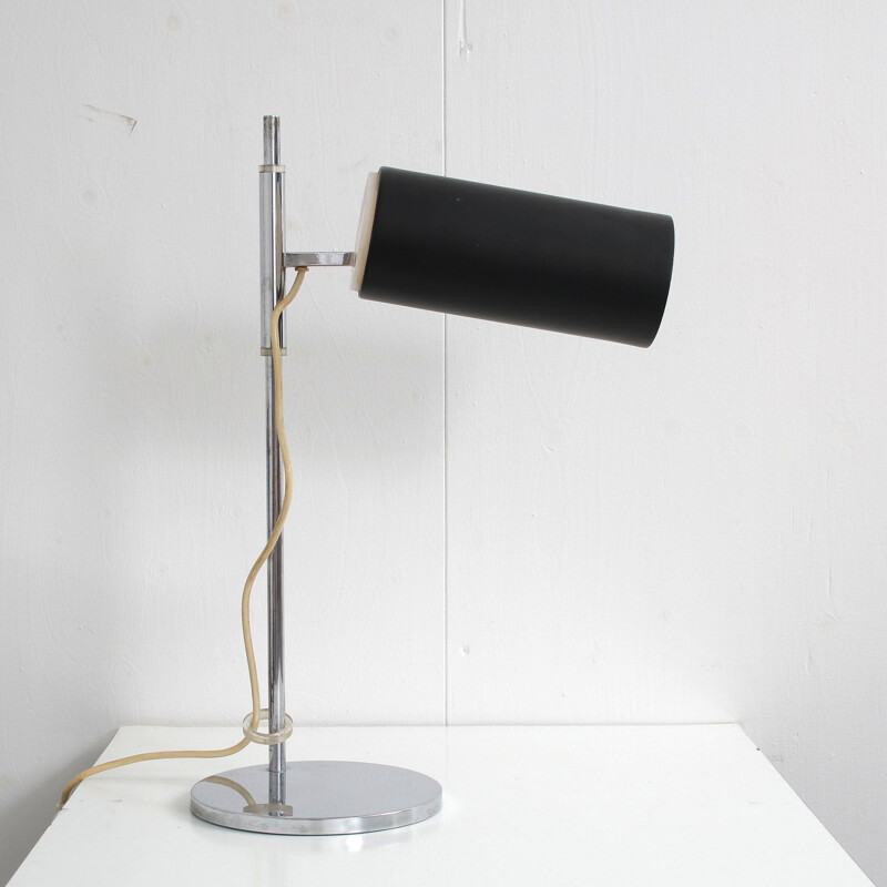 Vintage black lacquered metal desk lamp by Cosack, Germany 1960s