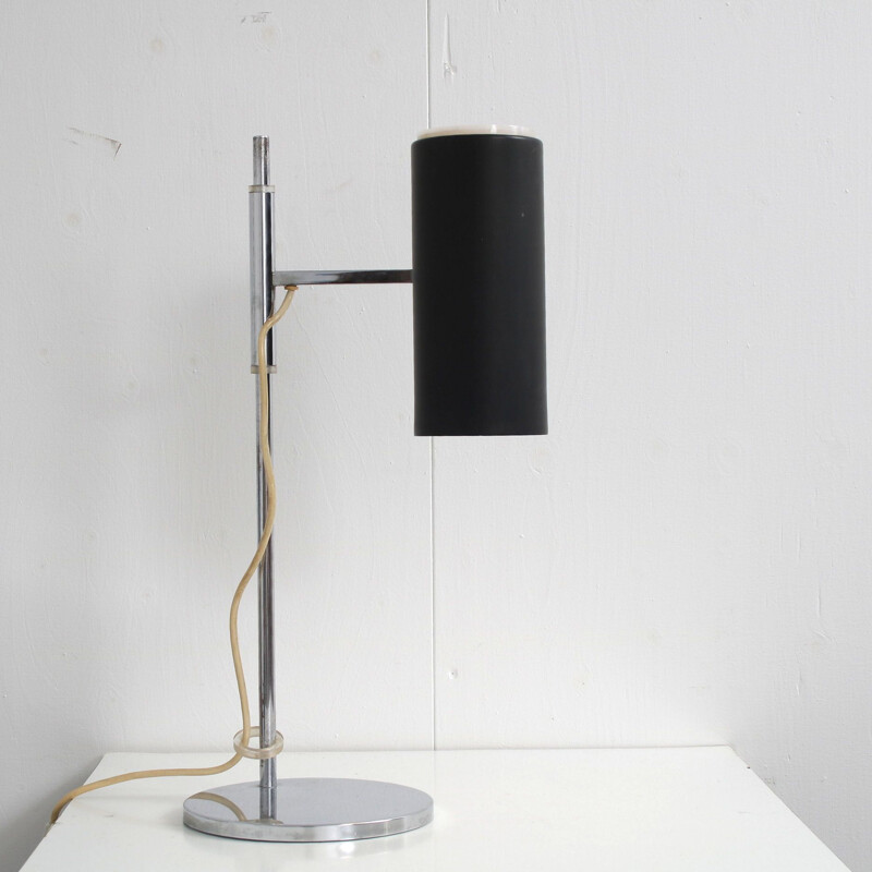 Vintage black lacquered metal desk lamp by Cosack, Germany 1960s