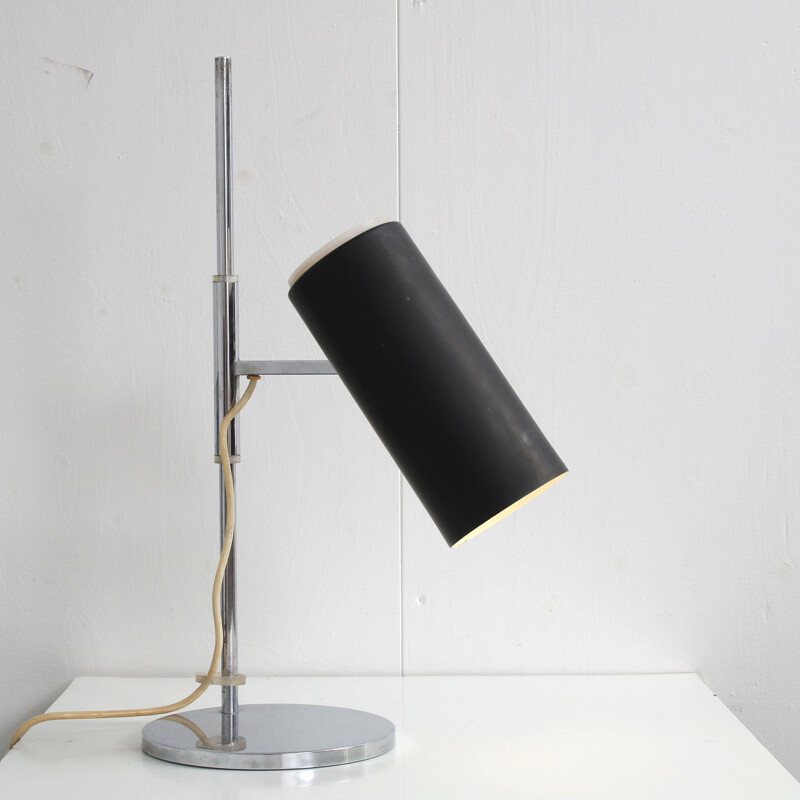 Vintage black lacquered metal desk lamp by Cosack, Germany 1960s