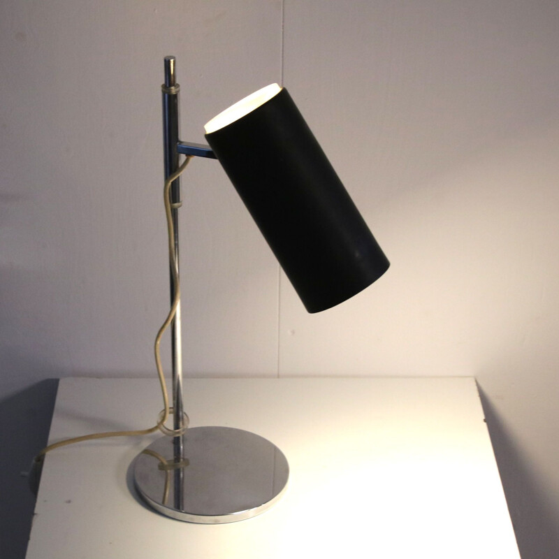 Vintage black lacquered metal desk lamp by Cosack, Germany 1960s