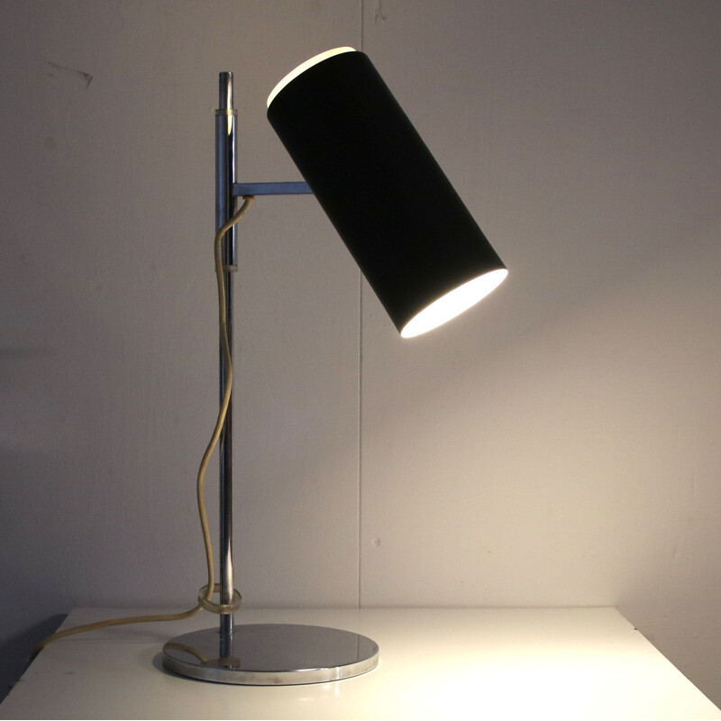 Lampe vintage en métal laqué noir par Cosack, Allemagne 1960