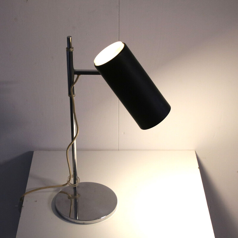 Vintage black lacquered metal desk lamp by Cosack, Germany 1960s