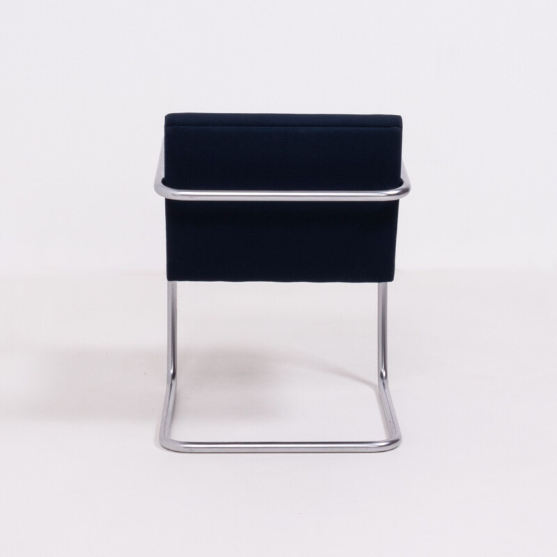 Set di 4 sedie vintage in tessuto Brno navy di Ludwig Mies van der Rohe per Knoll, 1930