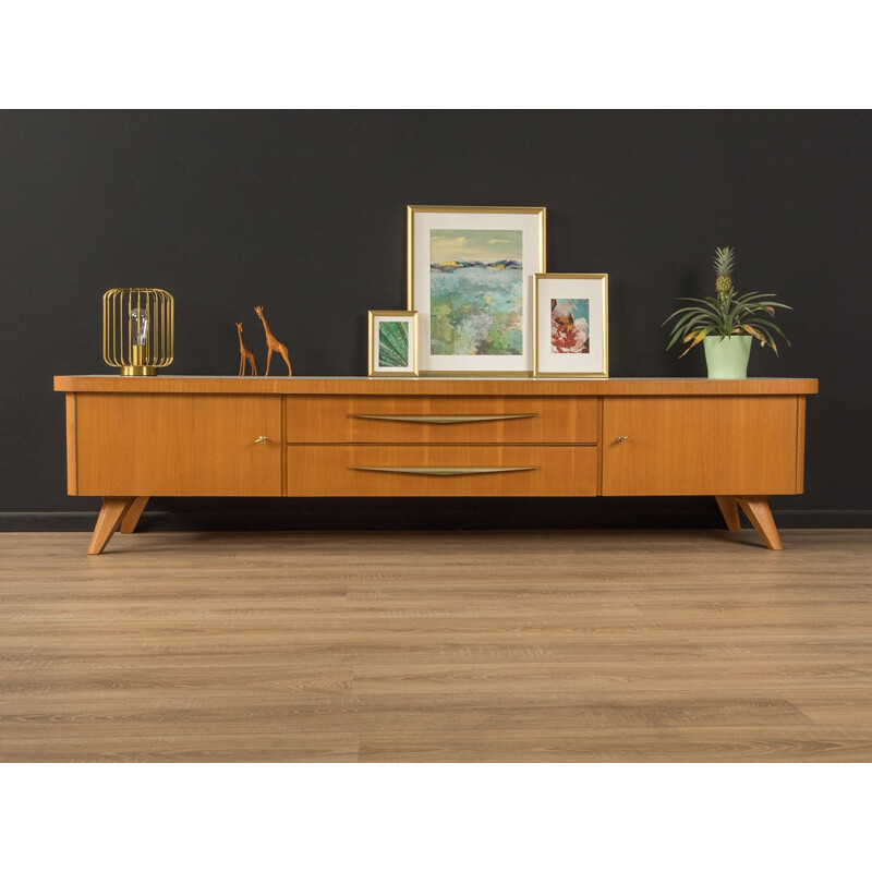 Mid century cherry veneer lowboard, Germany 1950s