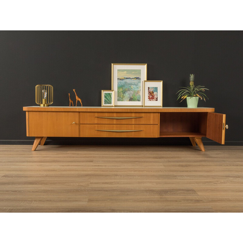 Mid century cherry veneer lowboard, Germany 1950s