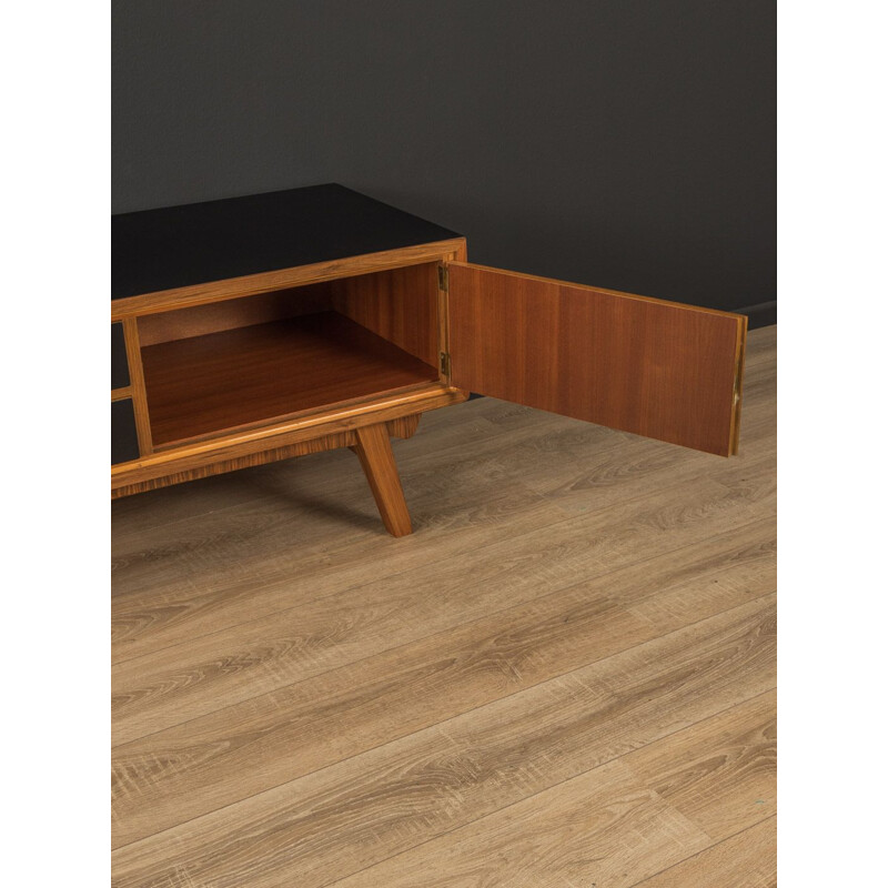 Mid century walnut veneer lowboard, Germany 1950s