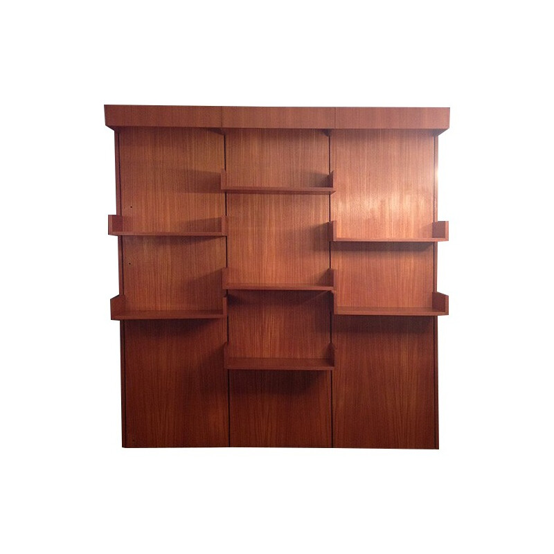 Modular bookcase in teak - 1950s