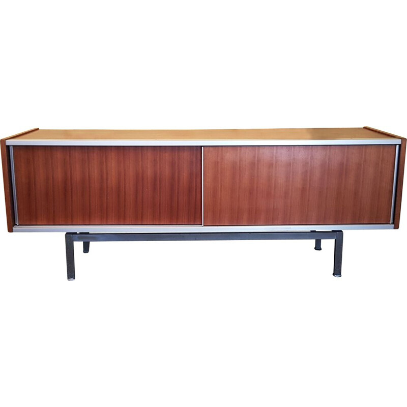 Vintage wood and aluminum sideboard by George Frydman, 1960s