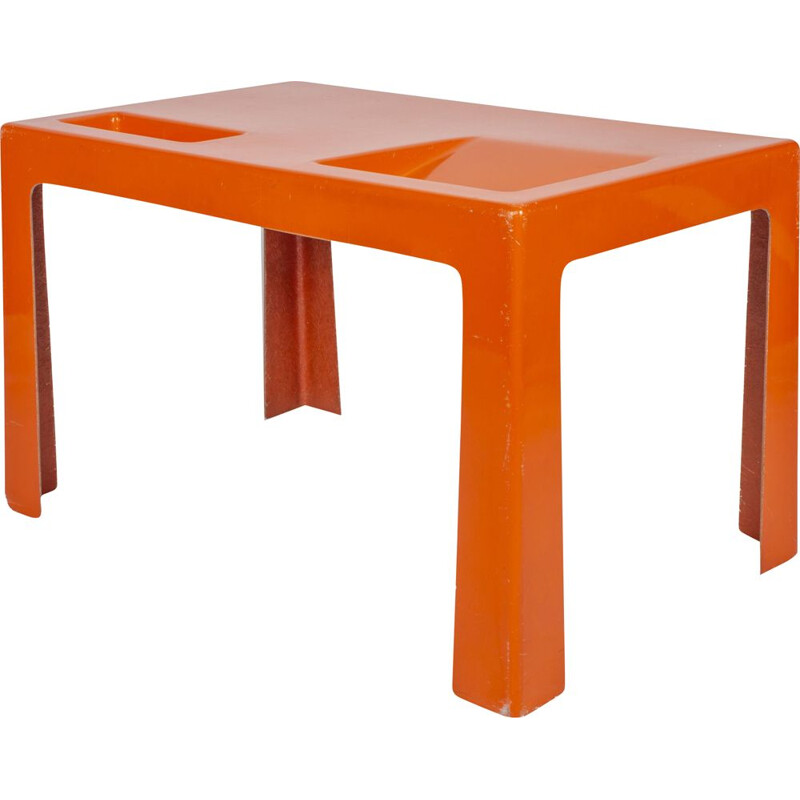 Mesa de centro vintage naranja, 1970