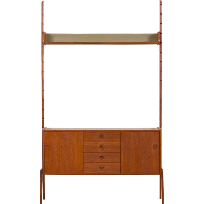 Vintage Ergo wall unit in teak by J. Texmon and Einar Blindheim for Blindheim Møbelfabrikk, Norway 1960s