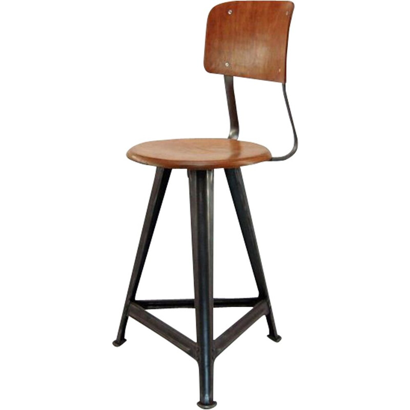 Rowac industrial stool chair, 1920s