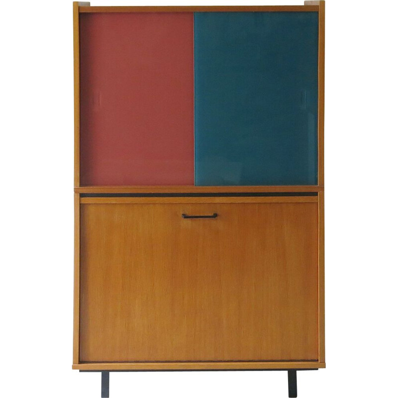 Vintage double pedestal bookcase, 1960s