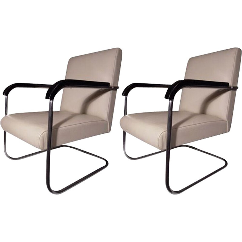 Pair of vintage Thonet B 36 p armchairs by A. Lorenz, 1935s