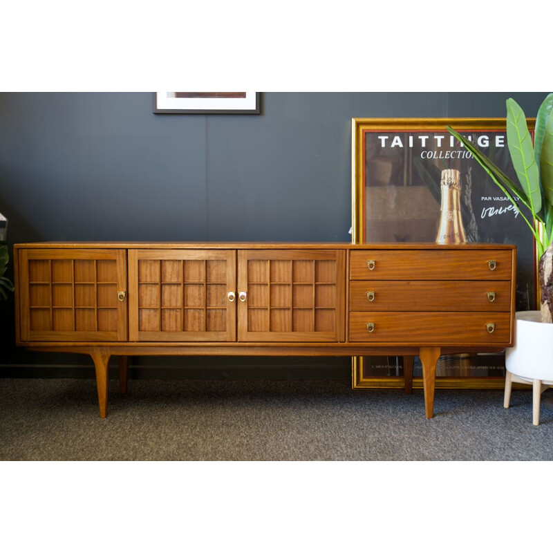 Credenza vintage in teak di Herbert Gibbs per A Younger Lattice Pattern, 1960-1970