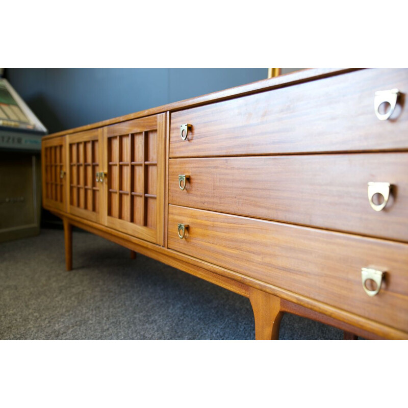 Mid century teak sideboard by Herbert Gibbs for A Younger Lattice Pattern, 1960-1970s