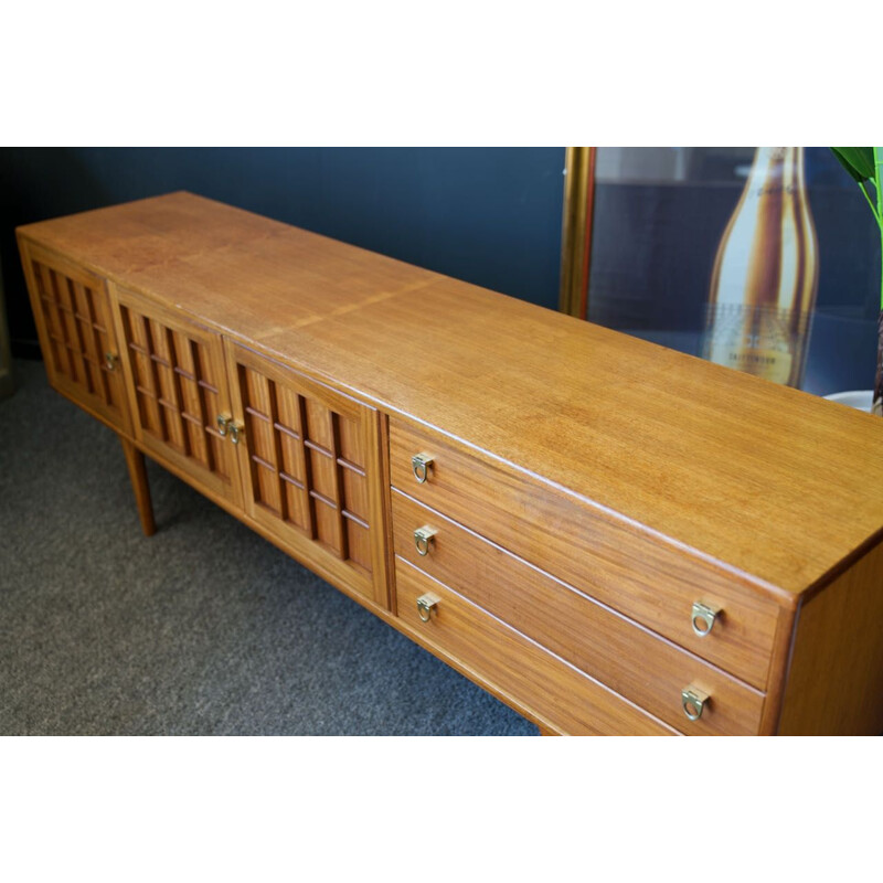 Mid century teak sideboard by Herbert Gibbs for A Younger Lattice Pattern, 1960-1970s