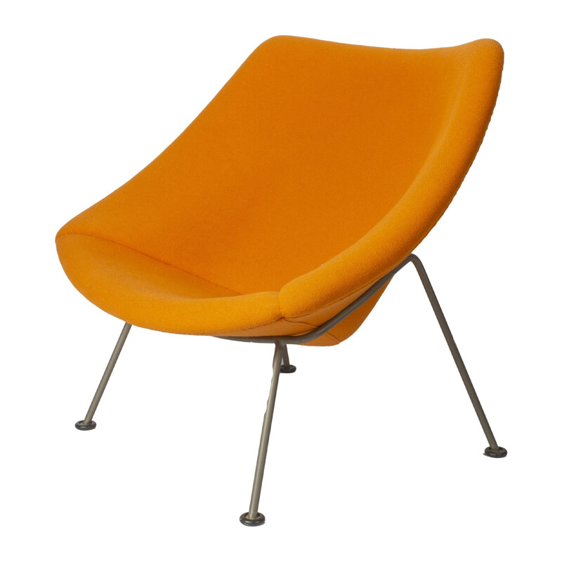 Vintage orange Oyster lounge chair by Pierre Paulin for Artifort