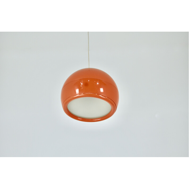 Lámpara de suspensión Pallade naranja vintage de Studio Tetrarch para Artemide, Italia 1970