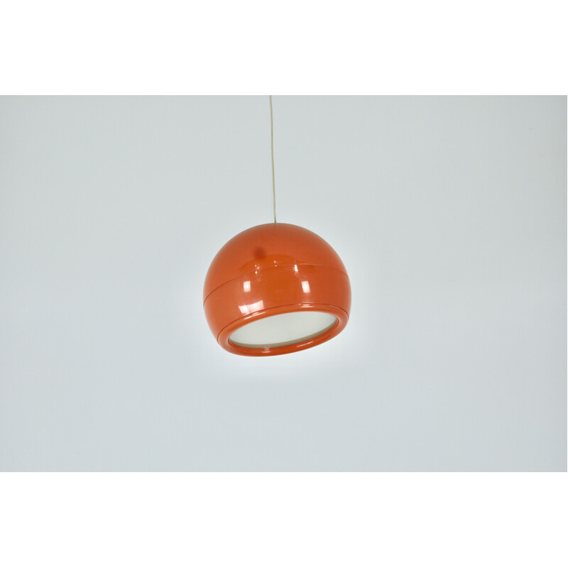 Lámpara de suspensión Pallade naranja vintage de Studio Tetrarch para Artemide, Italia 1970