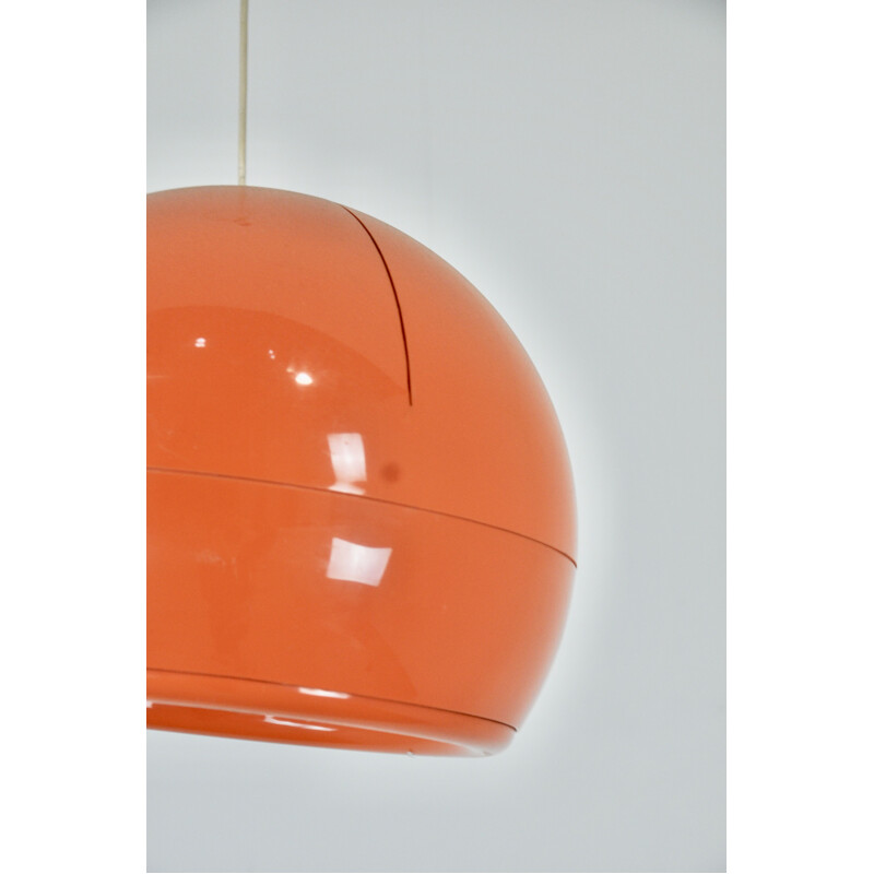 Vintage oranje Pallade hanglamp van Studio Tetrarch voor Artemide, Italië 1970