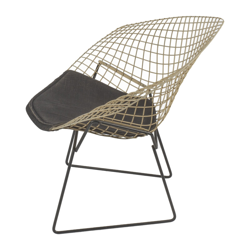 Vintage diamanten fauteuil 421 van Harry Bertoia voor Knoll International