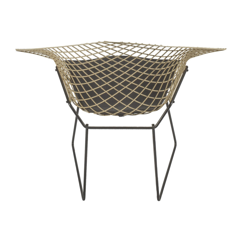 Poltrona vintage a diamante 421 di Harry Bertoia per Knoll International