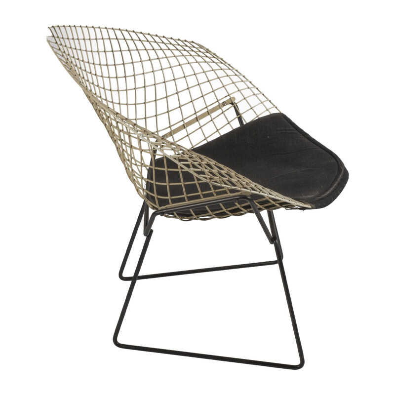 Vintage diamanten fauteuil 421 van Harry Bertoia voor Knoll International