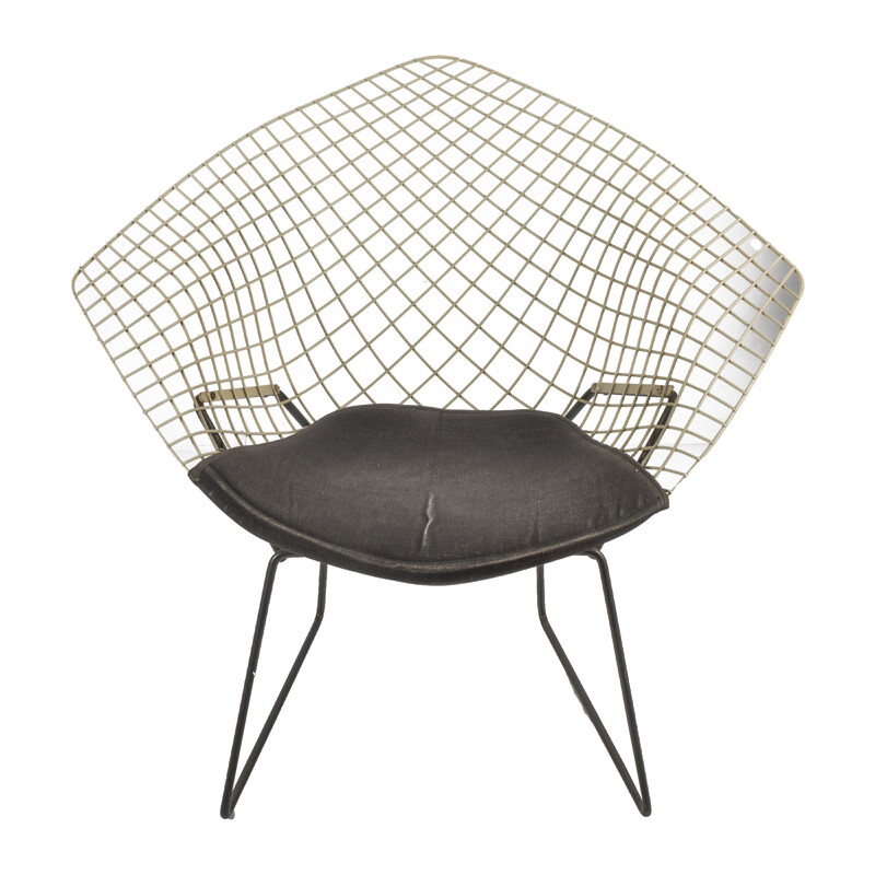 Poltrona vintage a diamante 421 di Harry Bertoia per Knoll International