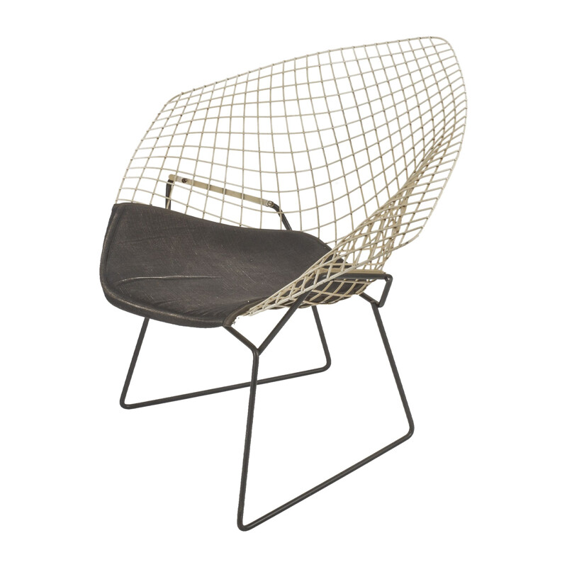 Poltrona vintage a diamante 421 di Harry Bertoia per Knoll International