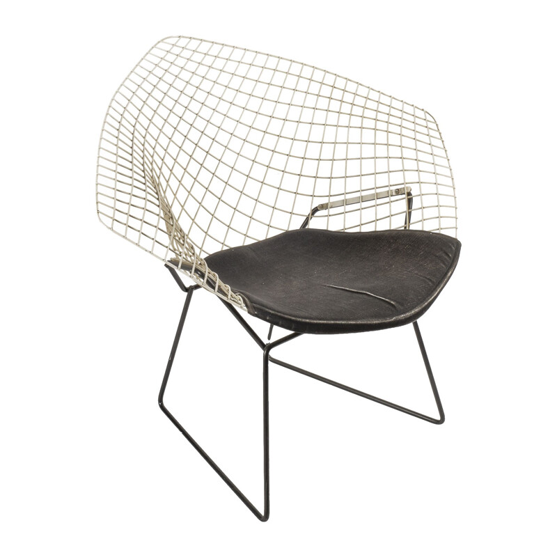 Vintage diamanten fauteuil 421 van Harry Bertoia voor Knoll International