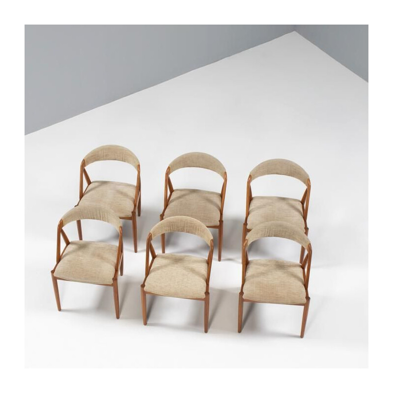 Set van 6 vintage stoelen model 31 van Kai Kristiansen voor Schou Andersen, 1960