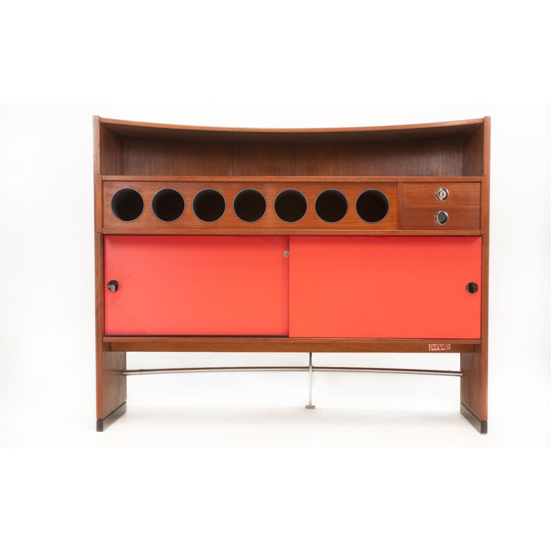 Mid century Dyrlund teak dry bar by Erik Buch, Denmark 1960s