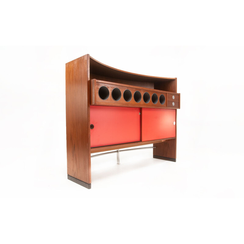 Mid century Dyrlund teak dry bar by Erik Buch, Denmark 1960s