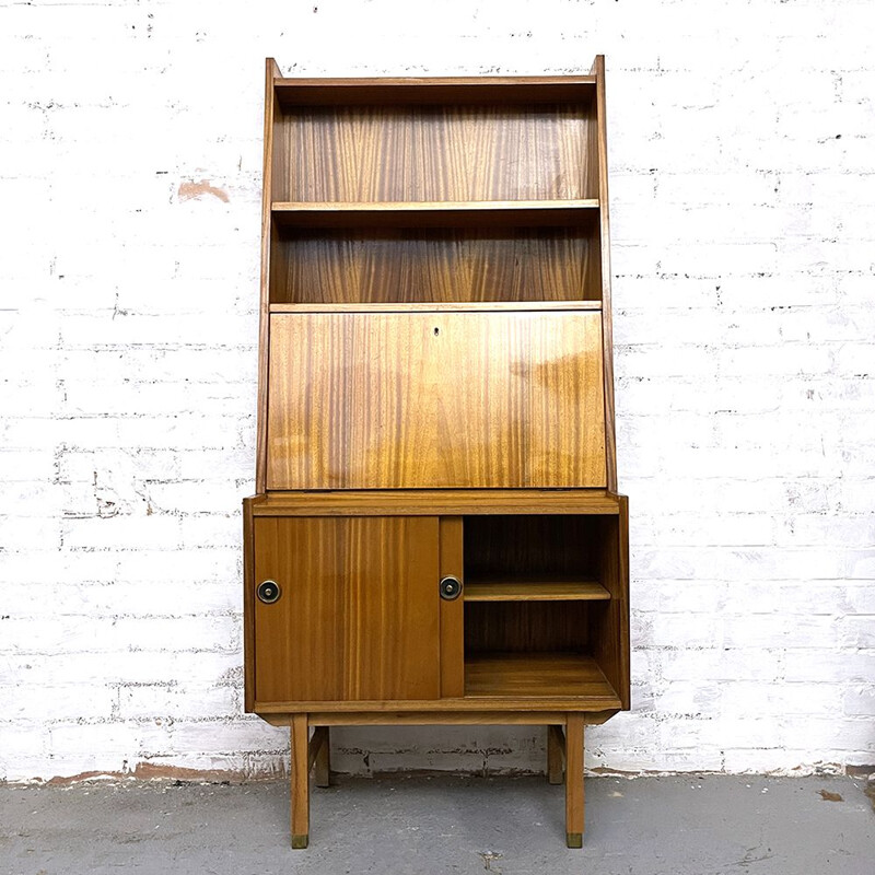 Mid century teak secretaire, Spain 1960s