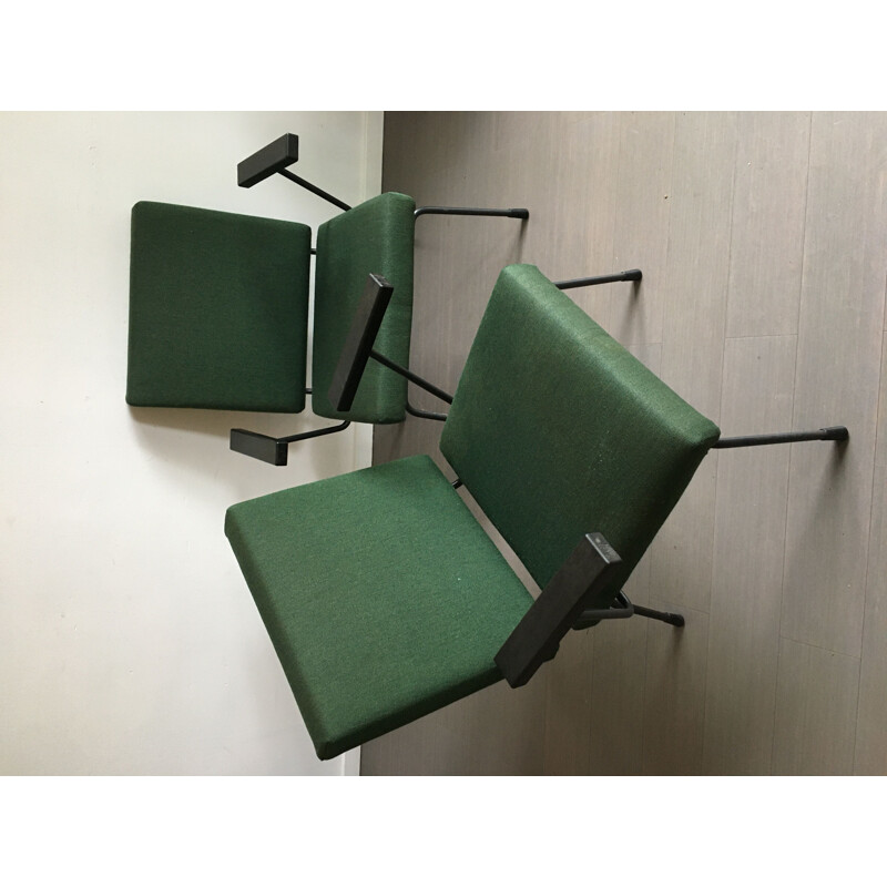 Pair of vintage model 4151401 armchairs by Wim Rietveld for Gispen, 1960s