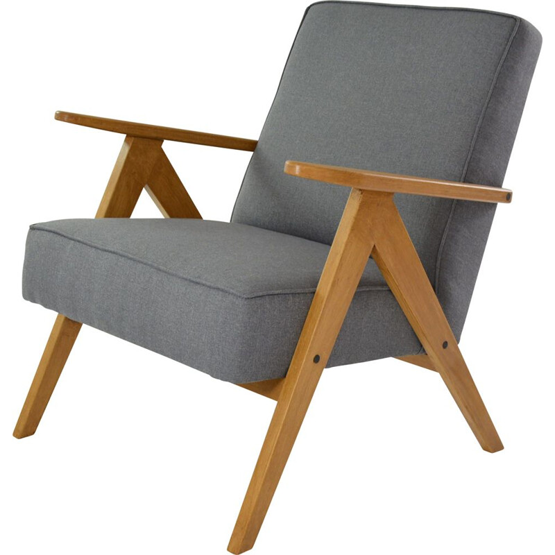 Fauteuil vintage Kompas gris, 1970