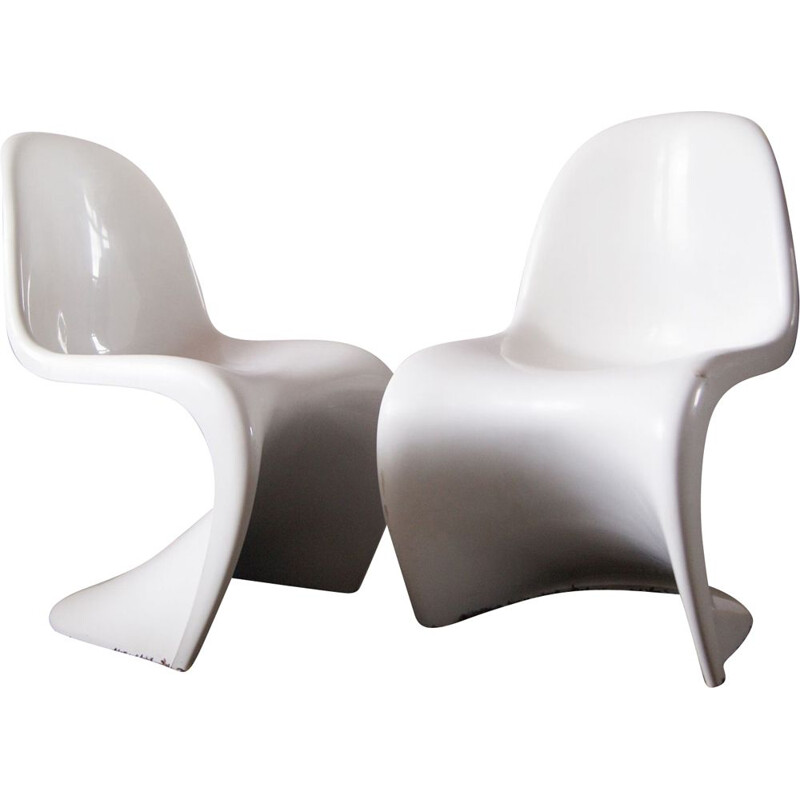 Pareja de sillas vintage de Verner Panton para Herman Miller, 1971