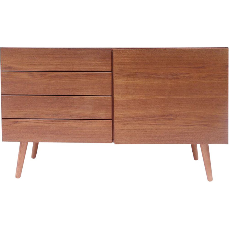 Scandinavian Danish vintage sideboard with teak drawers