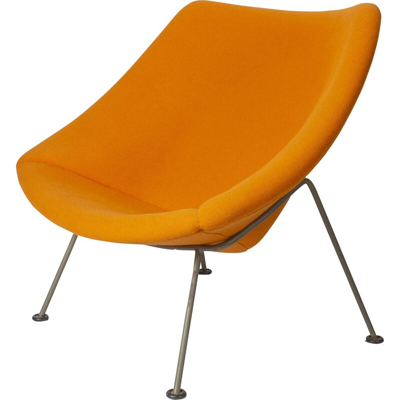 Vintage orange Oyster lounge chair by Pierre Paulin for Artifort