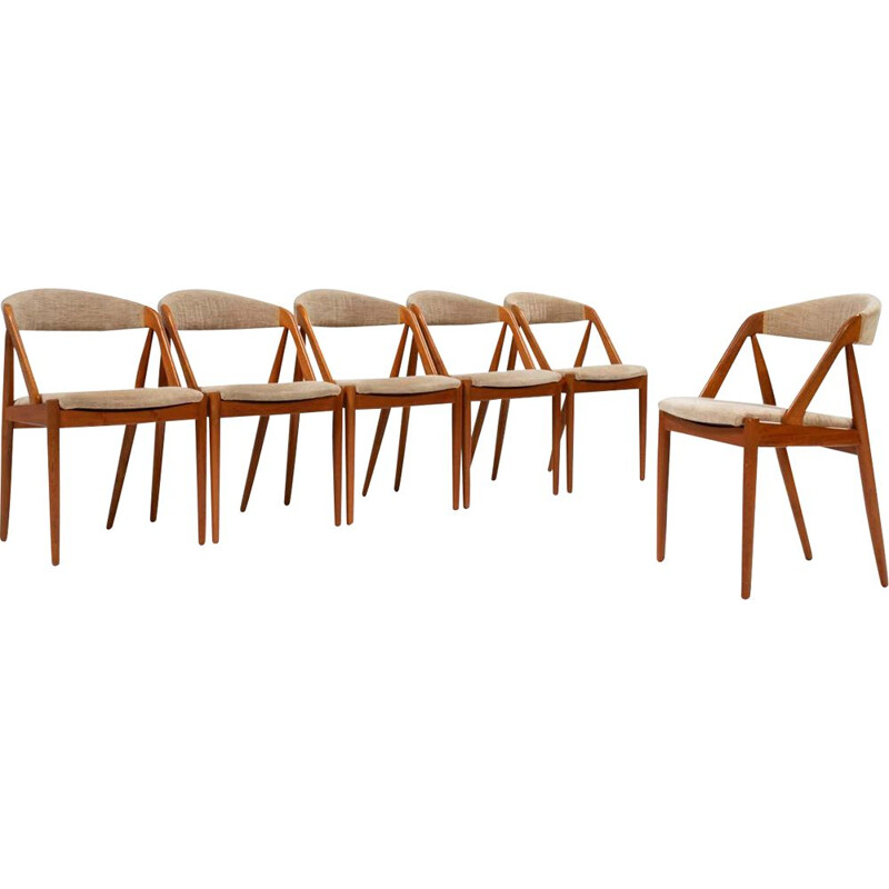 Set of 6 model 31 vintage dining chairs by Kai Kristiansen for Schou Andersen, 1960s