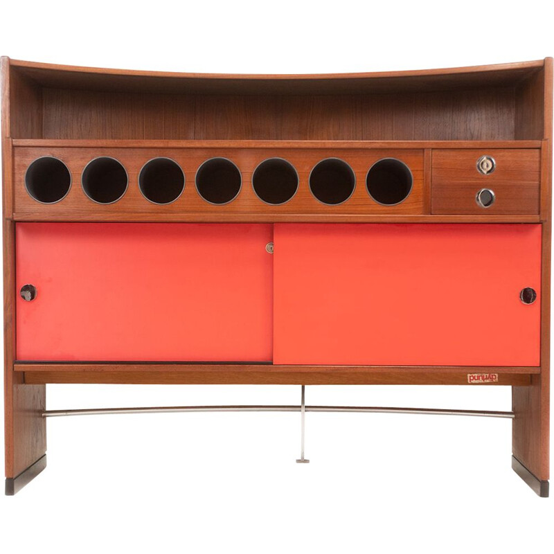 Mid century Dyrlund teak dry bar by Erik Buch, Denmark 1960s