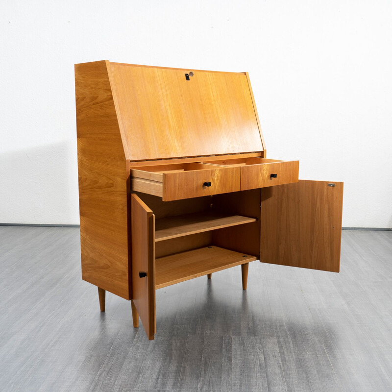 Vintage secretary desk ashwood, 1960s